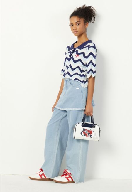 Overlay Straight Leg Jeans