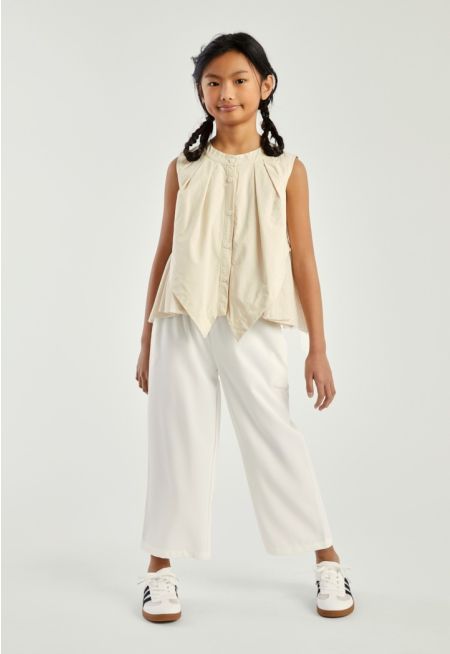 Solid Straight Leg Pants