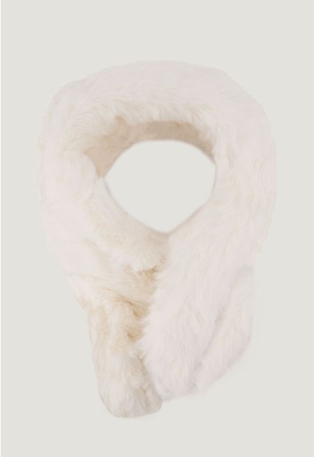 Solid Faux Fur Scarf
