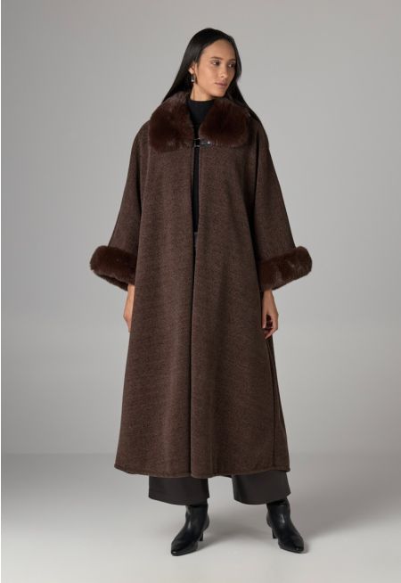 Metallic Clasp Poncho