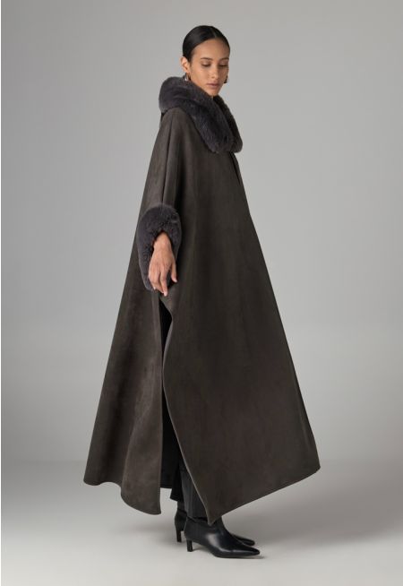 Suede Winter Bisht
