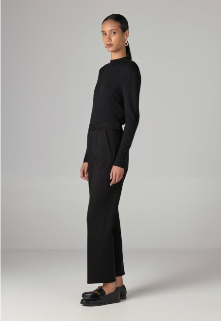 Straight Legs Basic Trousers