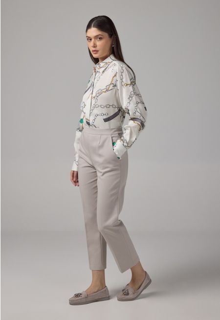 Peg Leg Basic Trousers