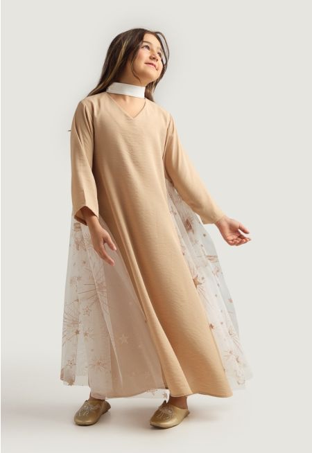 Metallic Mesh Sides Kaftan