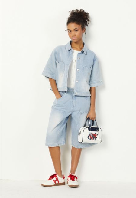 Denim Bermuda shorts