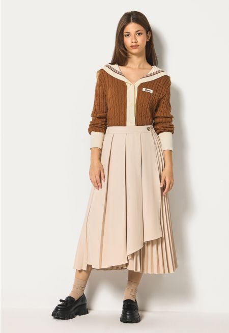 Asymmetrical Pleated Skirt