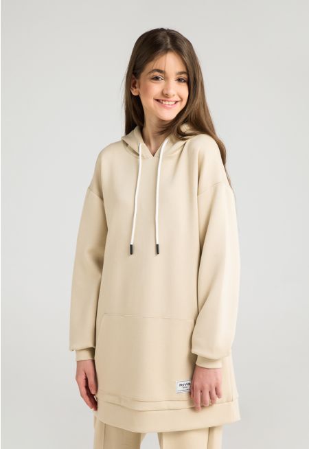 Solid Knitted Hoodie