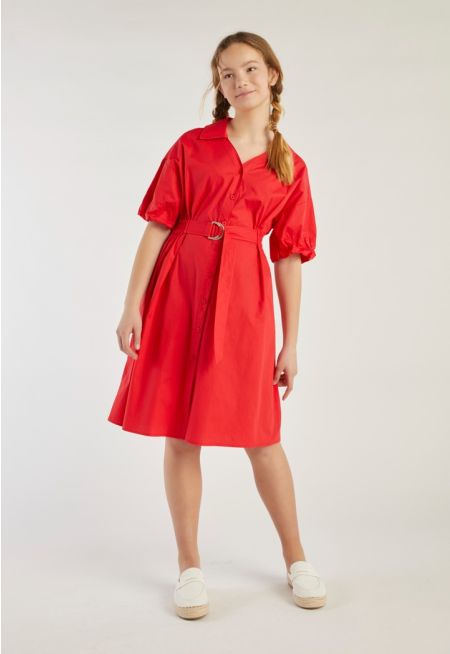 Front Buttons Shirt Dress