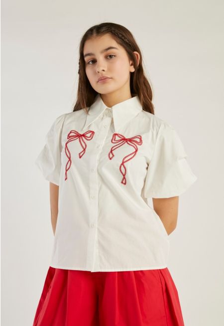 Solid Embroidered Shirt