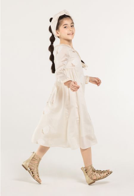 Paisley Printed Long Sleeve Dress 