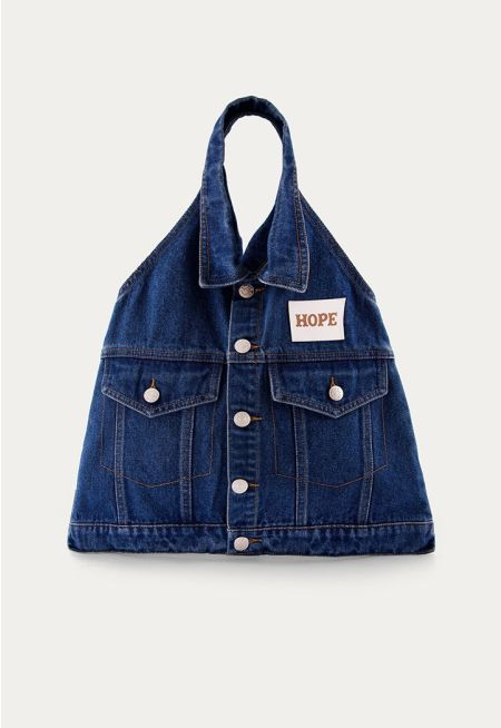 Vest Shaped Denim Handbag