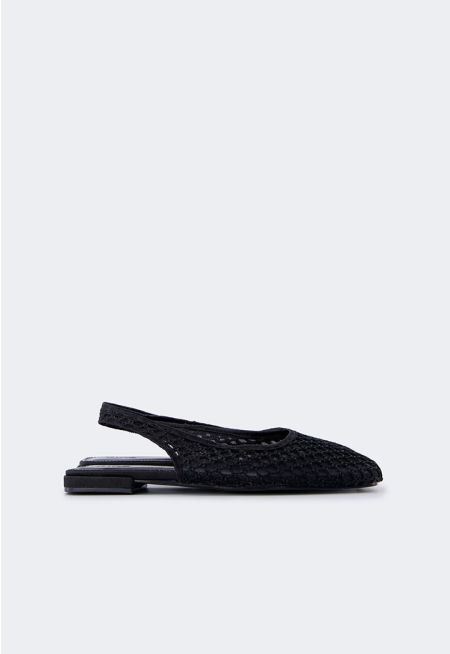 Mesh Slingback Flats