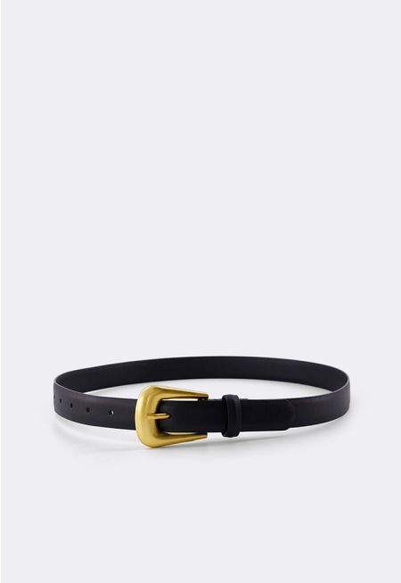 Matte Buckle Belt
