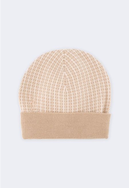 Contrast Knitted Beanie