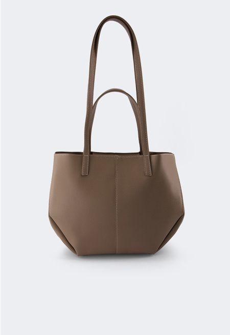 Shoulder Straps Stitch Tote Bag
