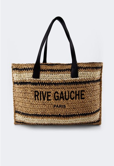 Woven Paper Tote Bag