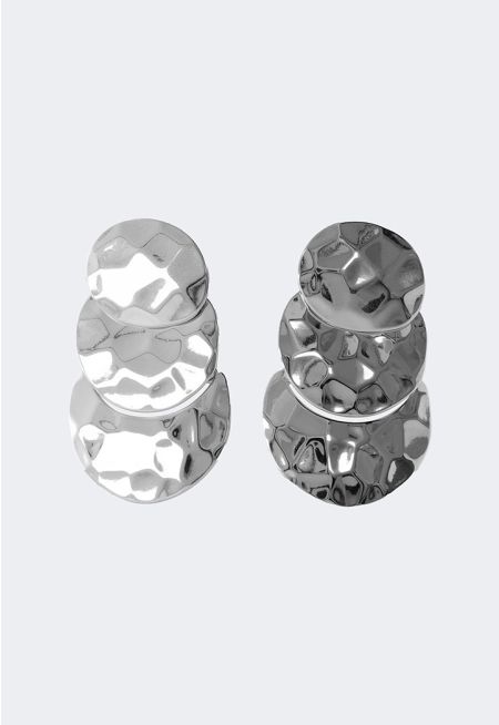 Triple Round Earrings