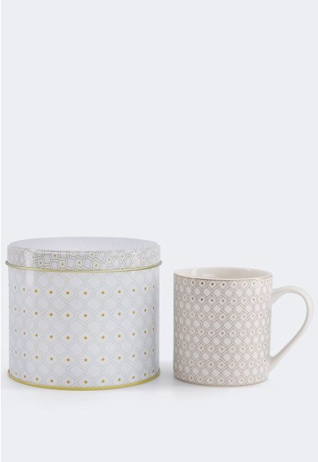 Bone China Tin Box With Mug  