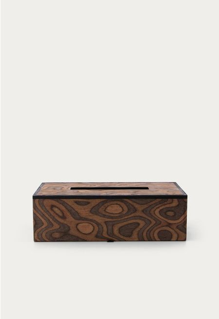 Rectangular Wooden Tissue Box 