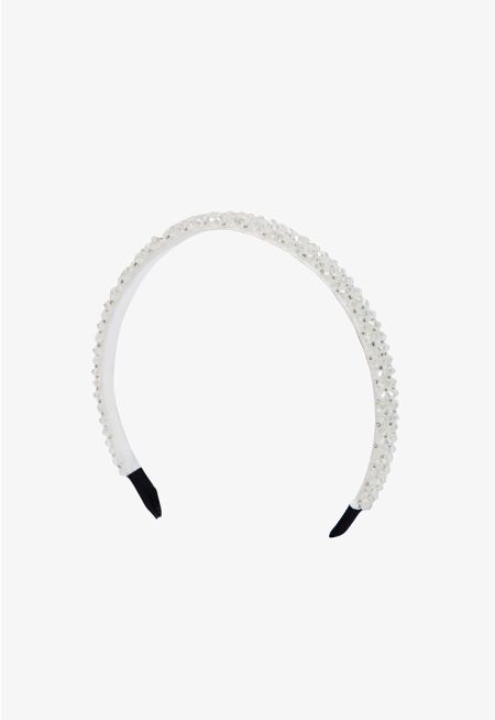 Sparkling Crystal Embellished Floral Headband