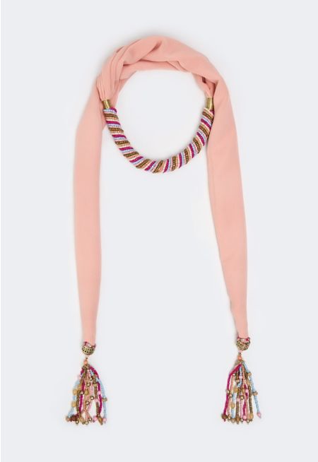Beaded Chiffon Scarf