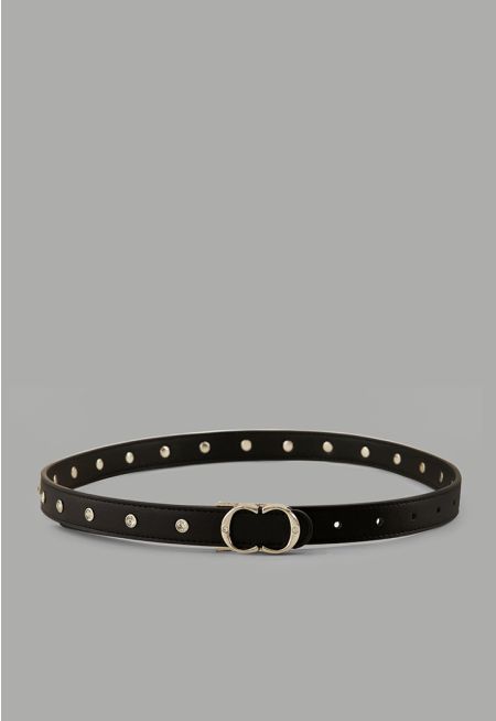 Studded PU Leather Belt