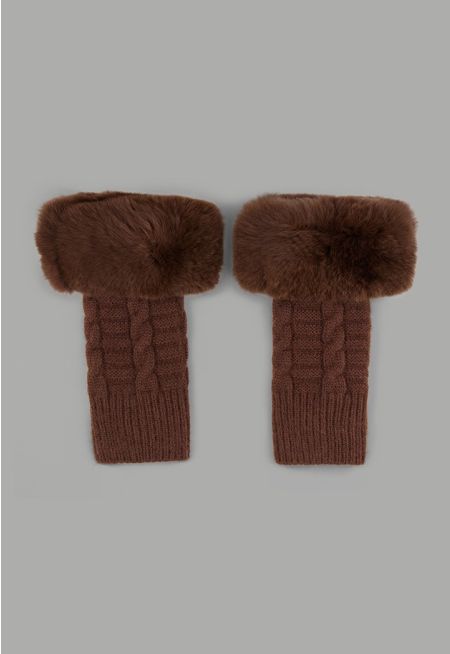 Fingerless Textured Gloves