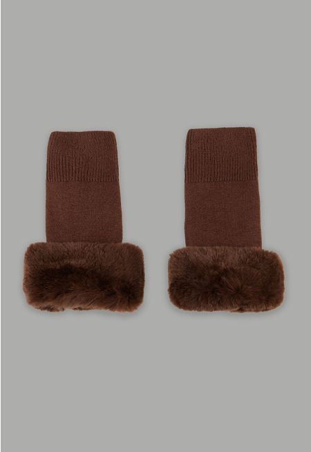 Fingerless Faux Fur Gloves