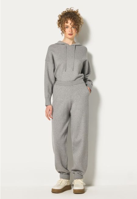 Solid Knitted Sweatpants