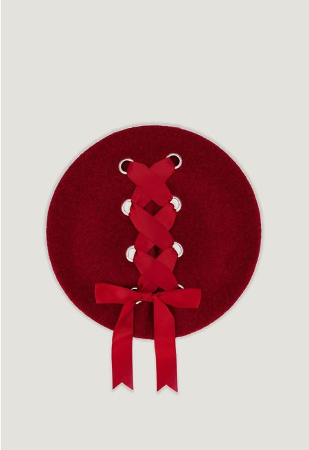 Tie Ribbon Beret Hat