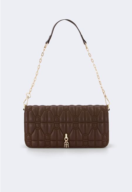 Quilted Embroidered Crossbody Bag