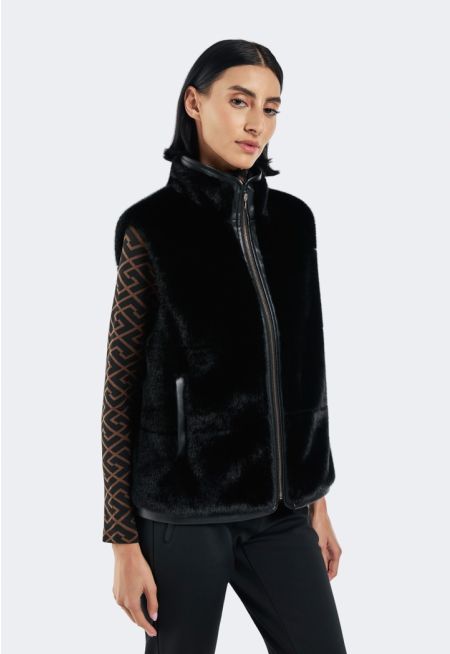 Faux Fur Puffer Vest