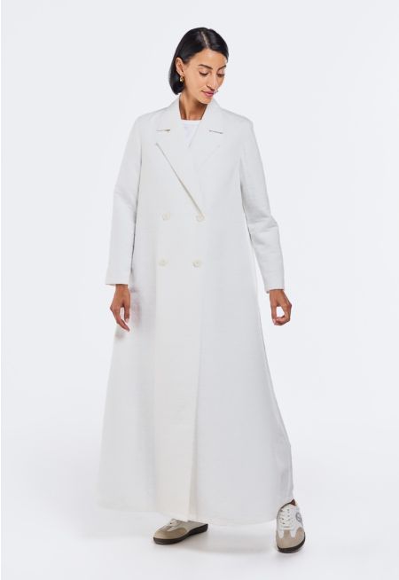 Geometric Embroidered Quilted Abaya