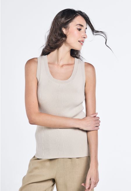 Basic Solid Ribbed Top