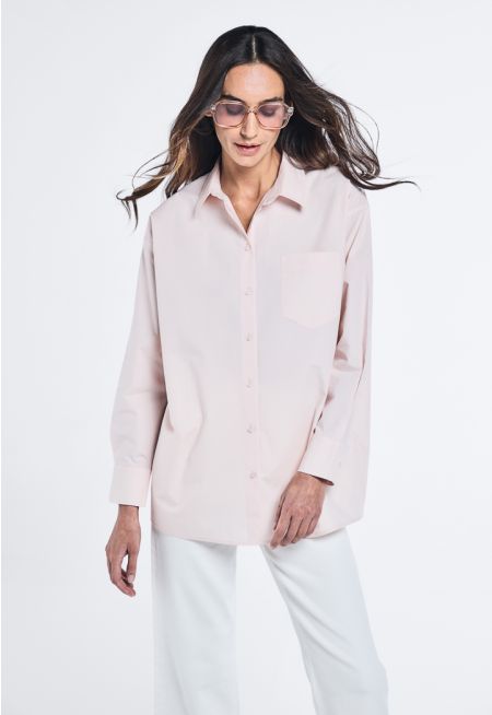 Drop Shoulder Solid Shirt