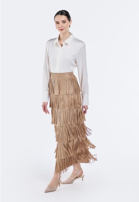 Layered Fringe Skirt