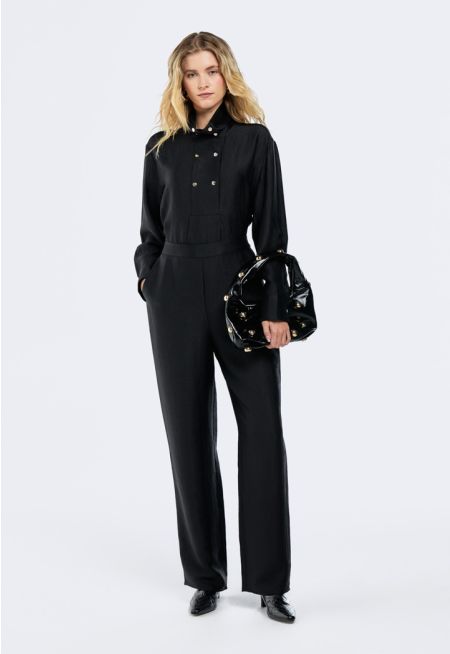 Solid Textured Trousers