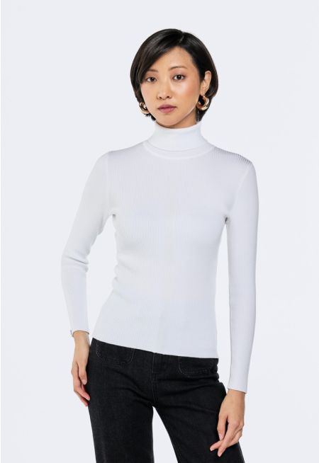 Knitted High Neck Top
