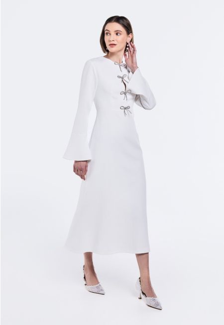 Crystal Embellished Bow Dress