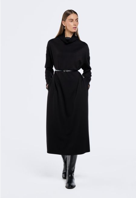 Belted Sweatshirt Dress               