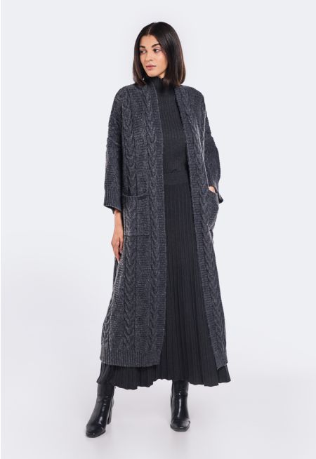 Drop Shoulder Knitted Besht