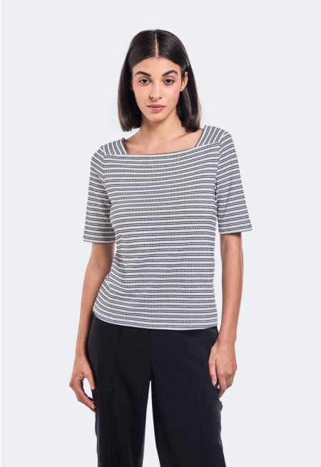 Contrast Striped Blouse