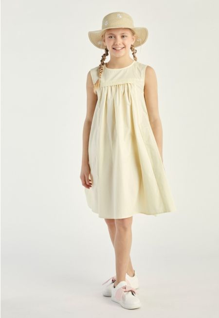 Sleeveless Side Pockets Dress