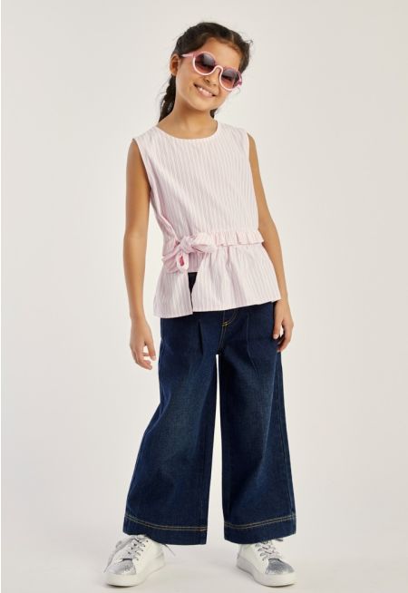 Wide Leg Denim Pants