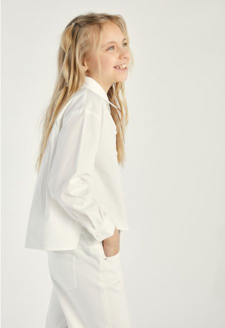 Ruffled Back Shirt
