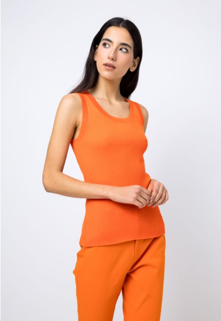 Basic Solid Ribbed Top