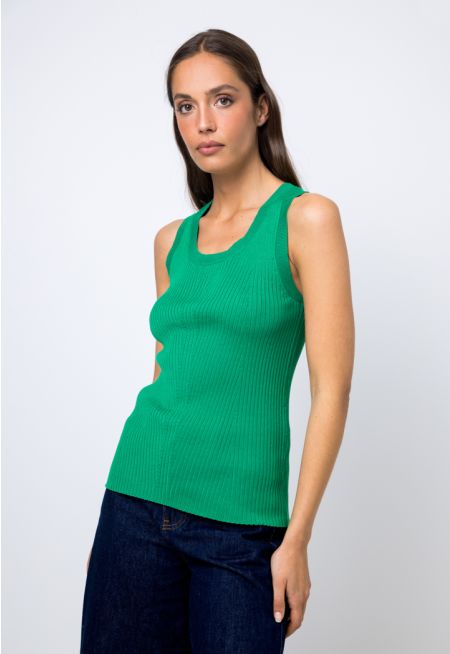 Basic Solid Ribbed Top
