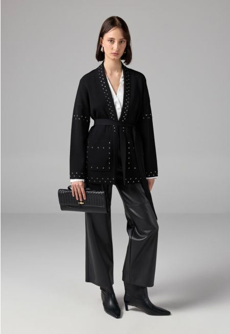 Solid PU Leather Trousers