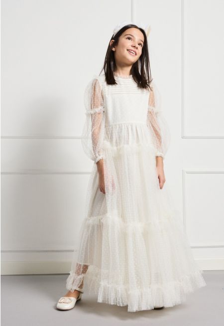 Mesh Polka Dot Dress