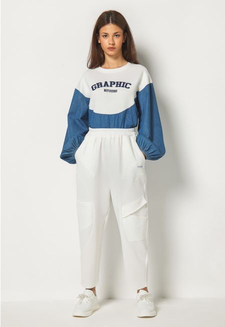 Solid Cargo Sweatpants